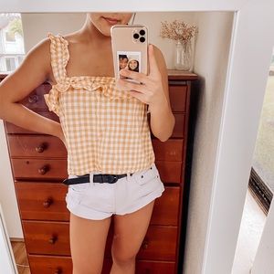 Lovestreet Apparel Yellow Gingham Top